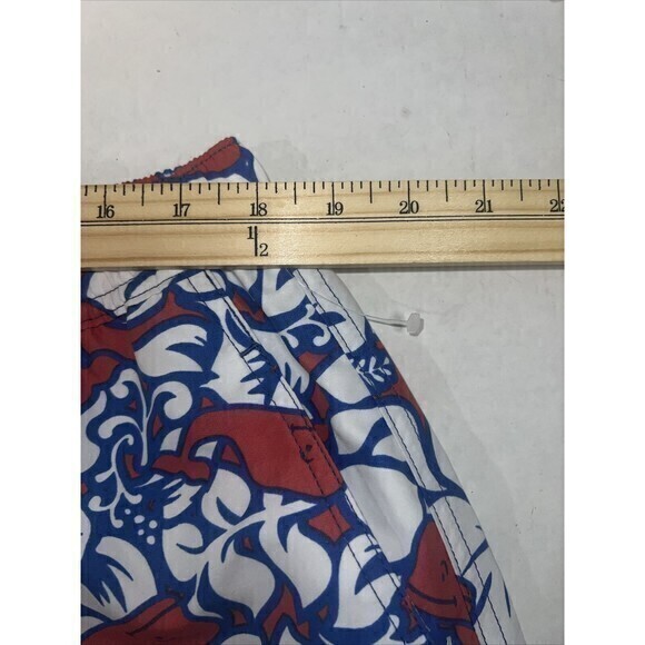 Vineyard Vines Men's Hibiscus Whale Floral Swim Trunks‎ W Travel Pouch Size XL - Picture 2 of 6